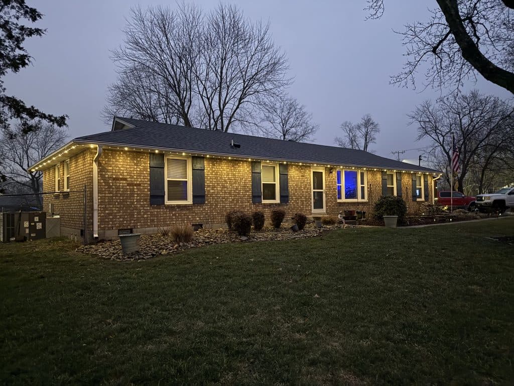Permanent LED lighting installation showcase