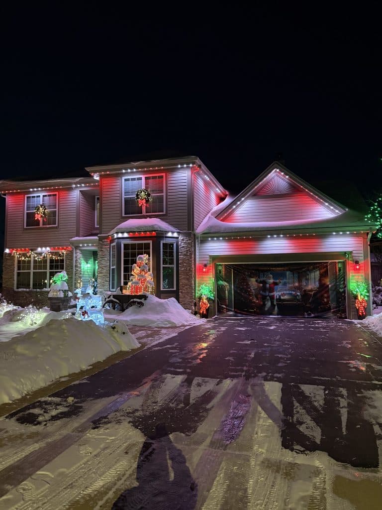 Permanent LED lighting on home exterior