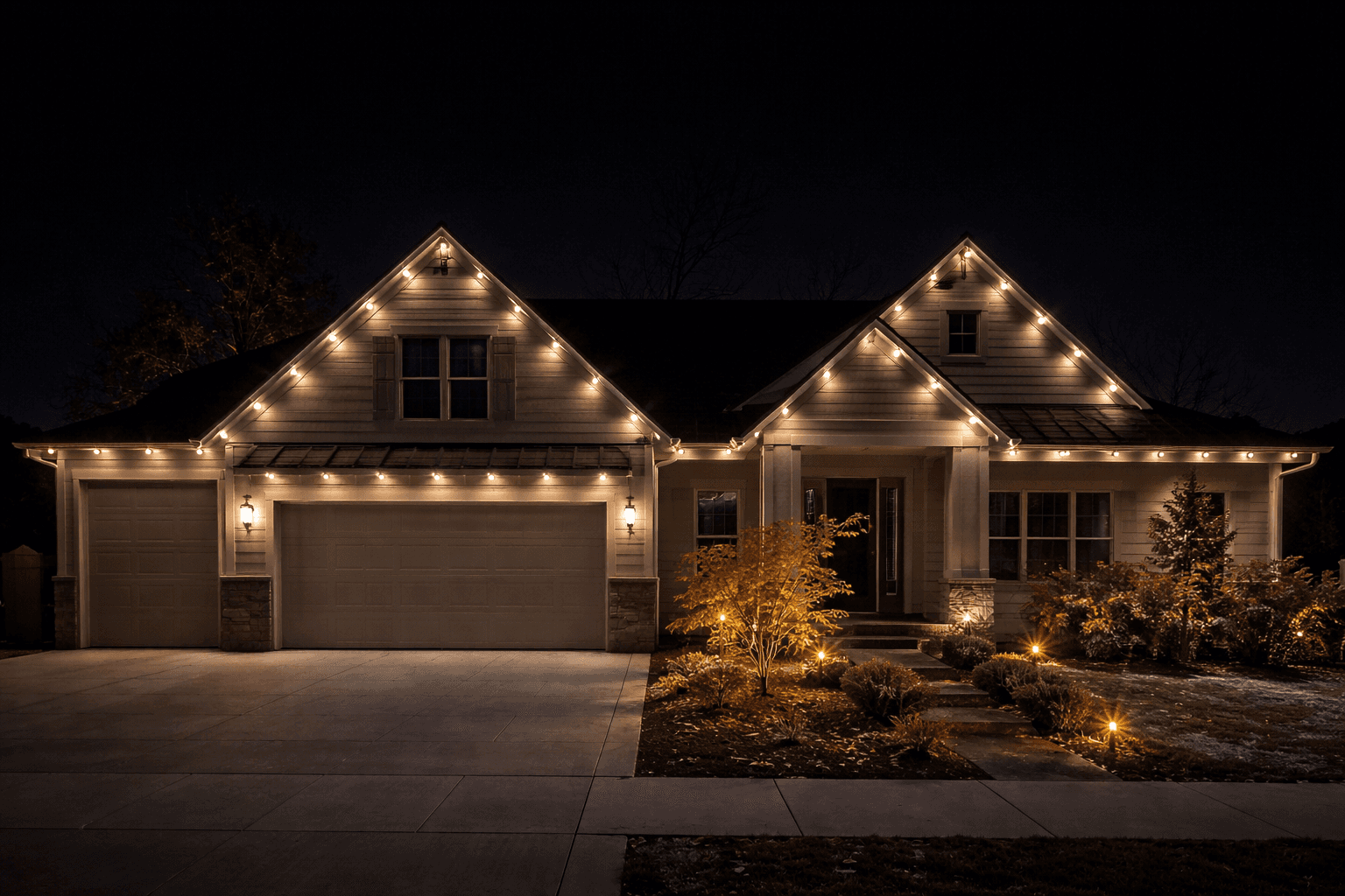 Home with Pure Light Systems permanent lighting